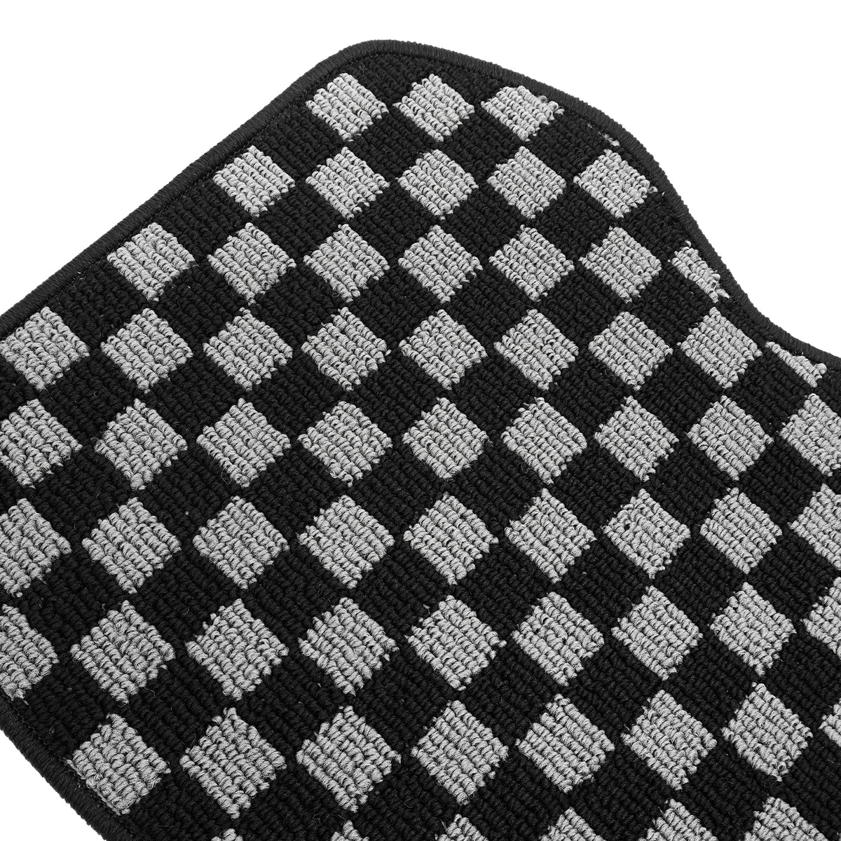 2012-2018 Ford Focus Floor Mats Carpet Black Gray Plaid Polypropylene