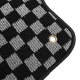 2012-2018 Ford Focus Floor Mats Carpet Black Gray Plaid Polypropylene
