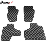 2008-2013 Jeep Liberty Floor Mats Carpet Black Gray Plaid Polypropylene