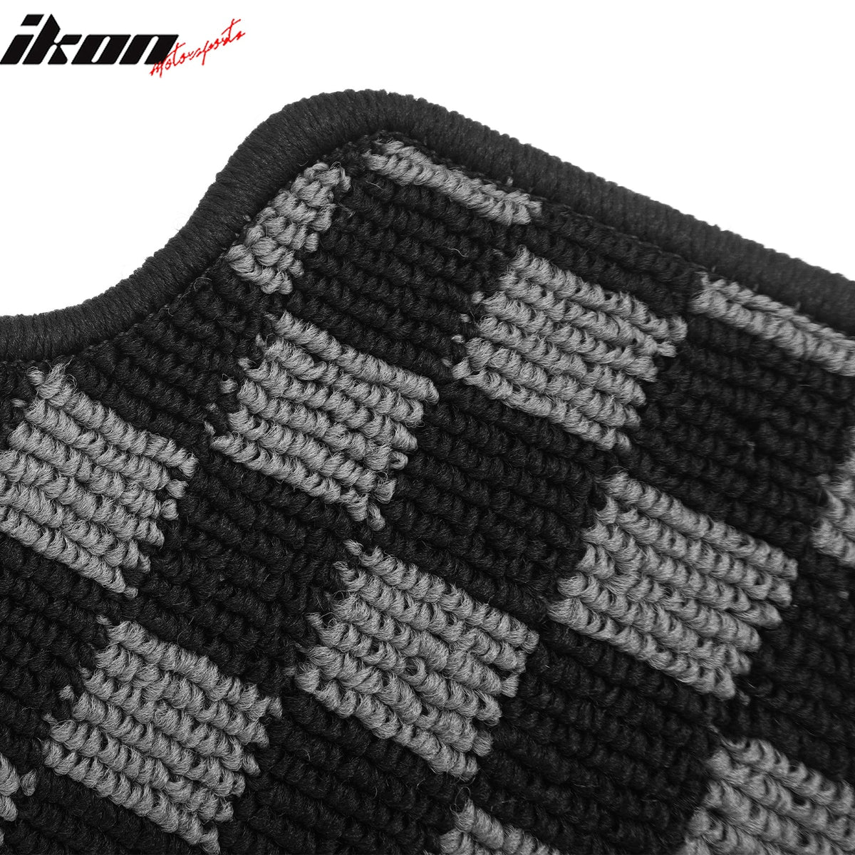 2008-2013 Jeep Liberty Floor Mats Carpet Black Gray Plaid Polypropylene