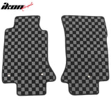 2005-2013 Chevrolet Corvette C6 Floor Mats Carpet Black Gray Plaid Polypropylene