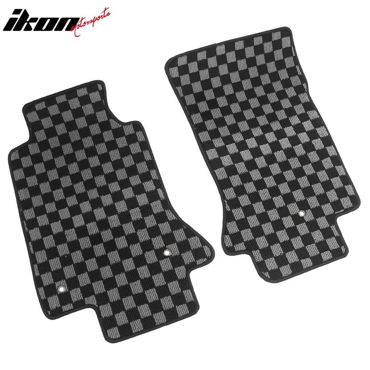 2005-2013 Chevrolet Corvette C6 Floor Mats Carpet Black Gray Plaid Polypropylene