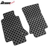2005-2013 Chevrolet Corvette C6 Floor Mats Carpet Black Gray Plaid Polypropylene