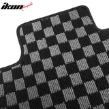 2010-2013 Mazda 3 Floor Mats Carpet Black Gray Plaid Polypropylene