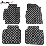 2002-2006 Toyota Camry Floor Mats Carpet Black Gray Plaid Polypropylene