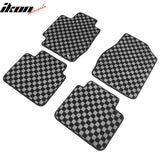 2002-2006 Toyota Camry Floor Mats Carpet Black Gray Plaid Polypropylene