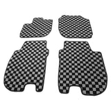 2015-2020 Honda Fit Floor Mats Carpet Black Gray Plaid Polypropylene