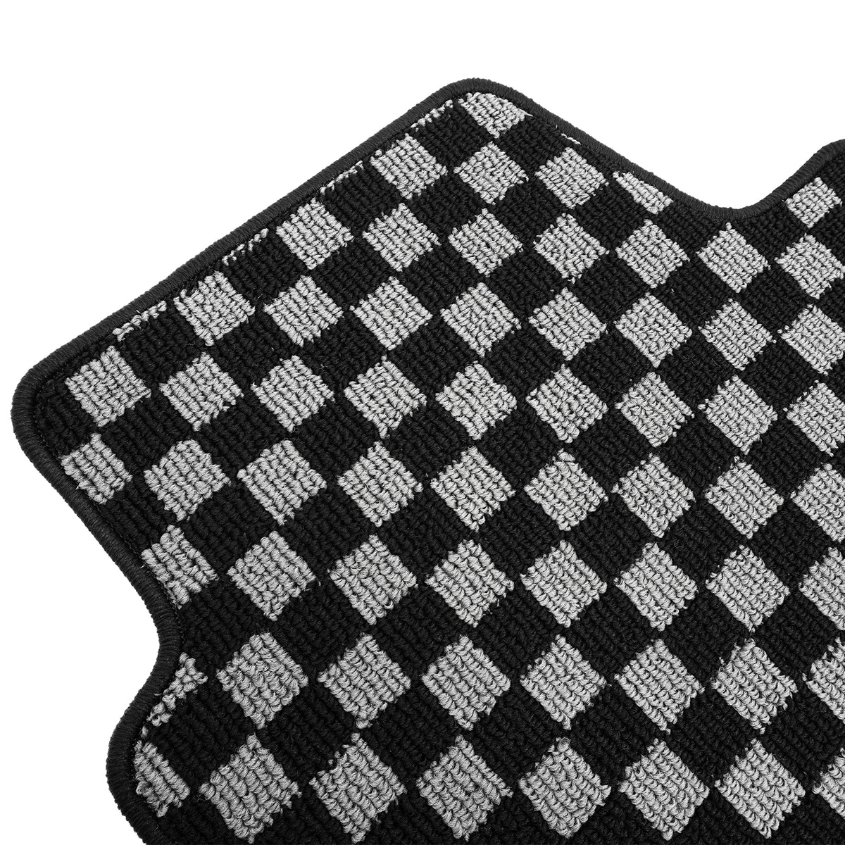 2015-2020 Honda Fit Floor Mats Carpet Black Gray Plaid Polypropylene
