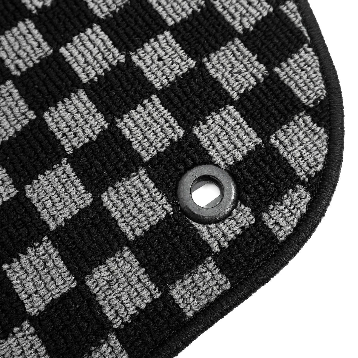 2015-2020 Honda Fit Floor Mats Carpet Black Gray Plaid Polypropylene