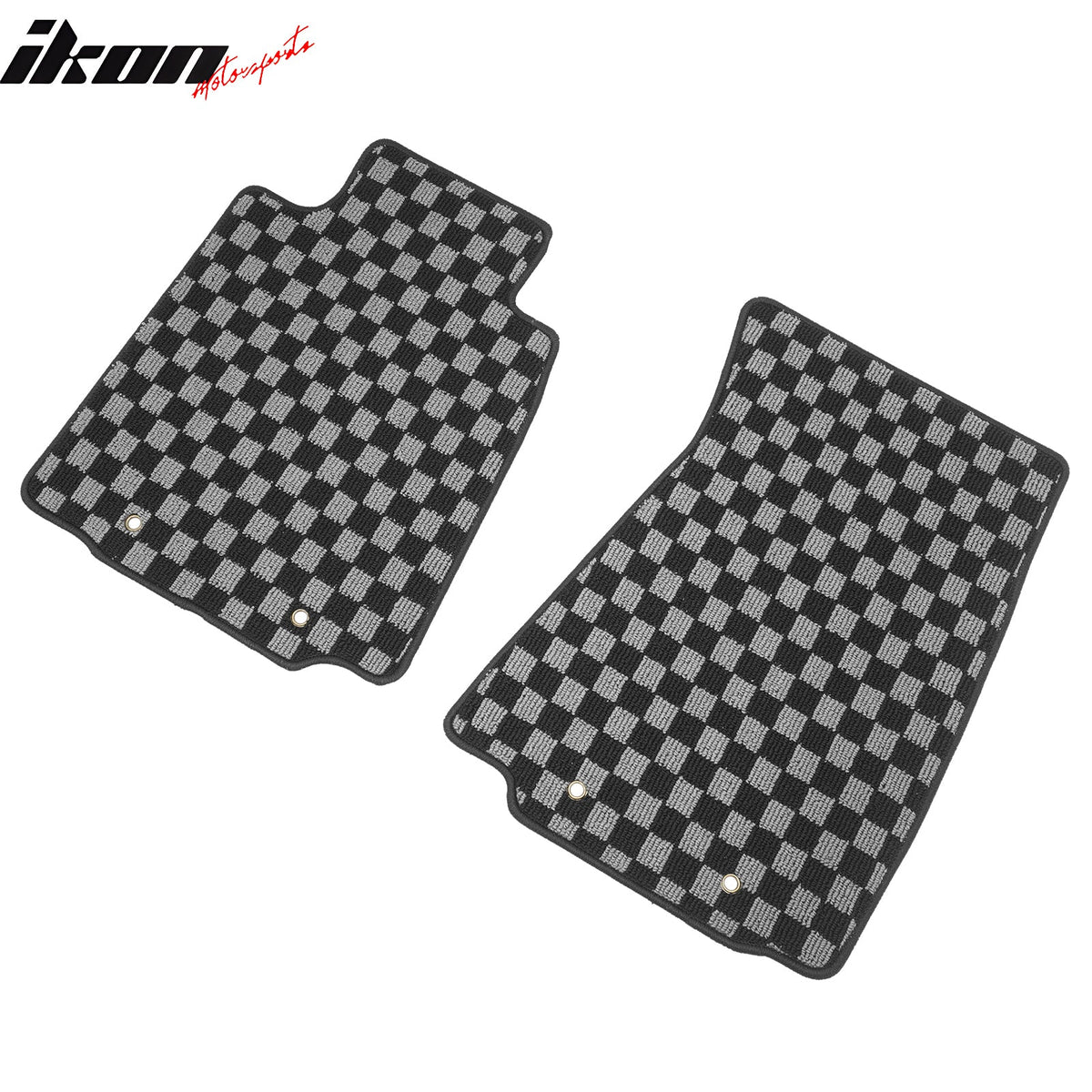 2009-2020 Nissan 370Z Floor Mats Carpet Black Gray Plaid Polypropylene