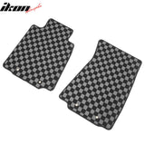 2009-2020 Nissan 370Z Floor Mats Carpet Black Gray Plaid Polypropylene