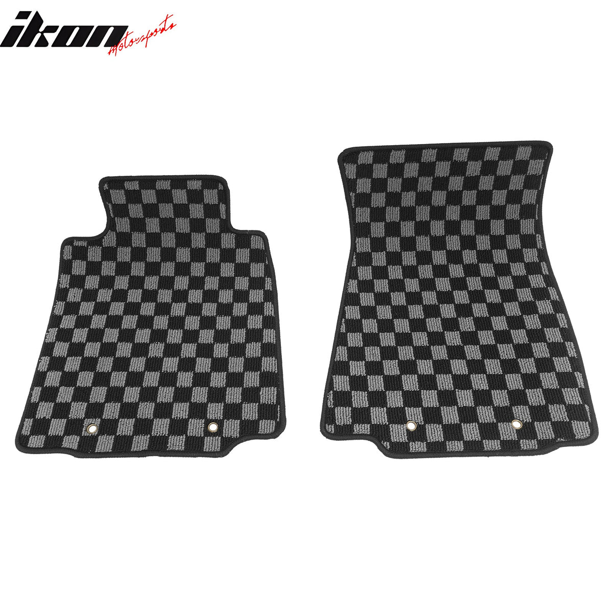 2009-2020 Nissan 370Z Floor Mats Carpet Black Gray Plaid Polypropylene