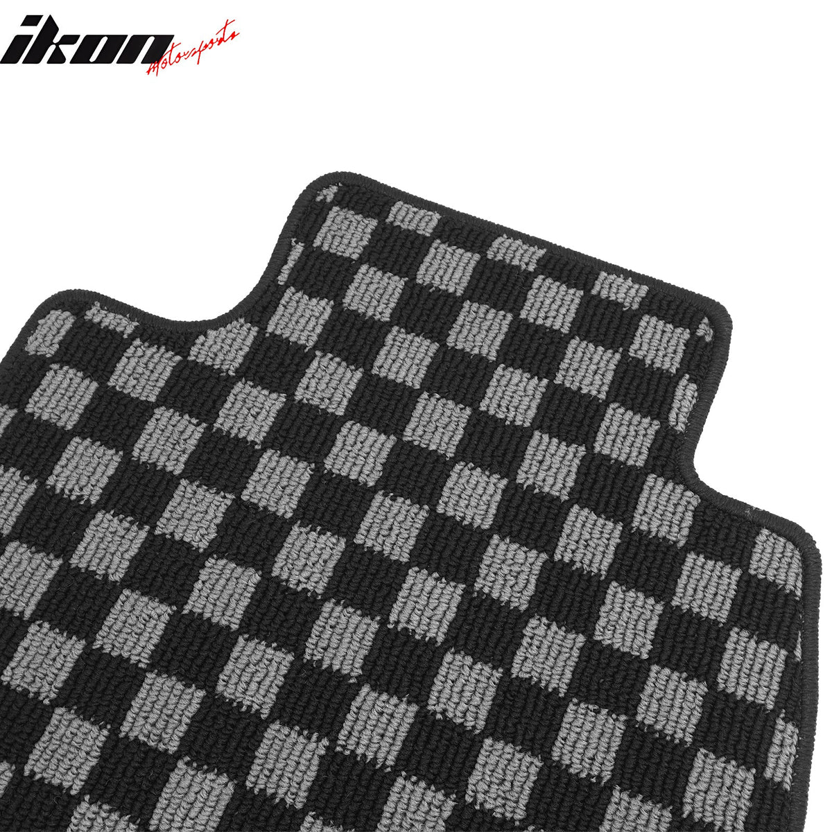 2009-2020 Nissan 370Z Floor Mats Carpet Black Gray Plaid Polypropylene