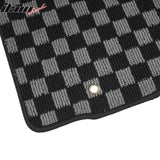 2009-2020 Nissan 370Z Floor Mats Carpet Black Gray Plaid Polypropylene
