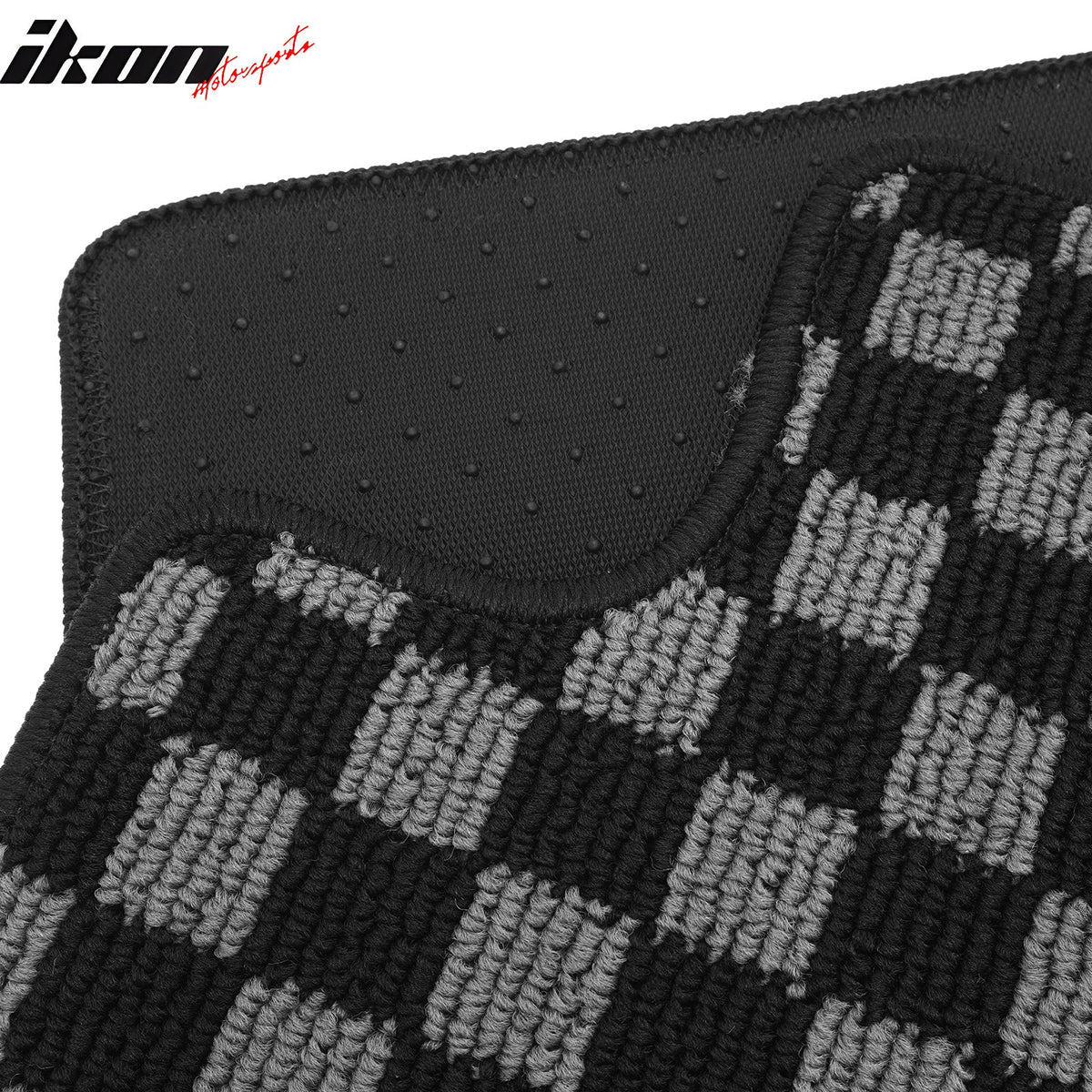 2009-2020 Nissan 370Z Floor Mats Carpet Black Gray Plaid Polypropylene