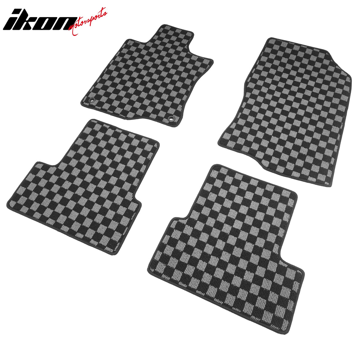2009-2014 Acura TSX Floor Mats Carpet Black Gray Plaid Polypropylene
