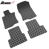 2009-2014 Acura TSX Floor Mats Carpet Black Gray Plaid Polypropylene