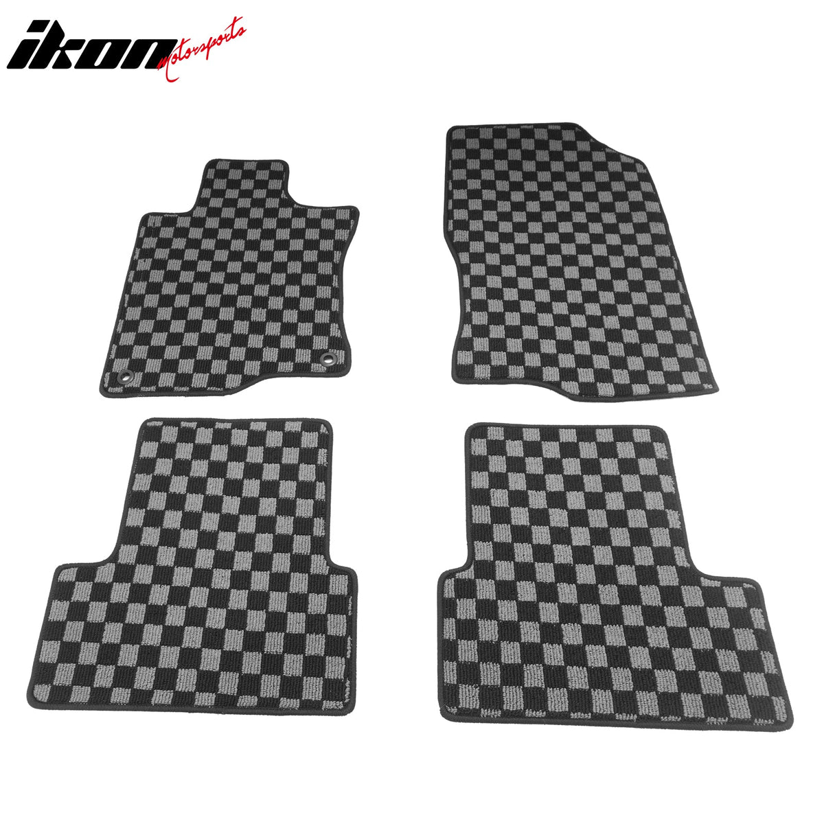 2009-2014 Acura TSX Floor Mats Carpet Black Gray Plaid Polypropylene