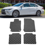2012-2017 Toyota Camry Floor Mat Carpet Black Gray Plaid Polypropylene