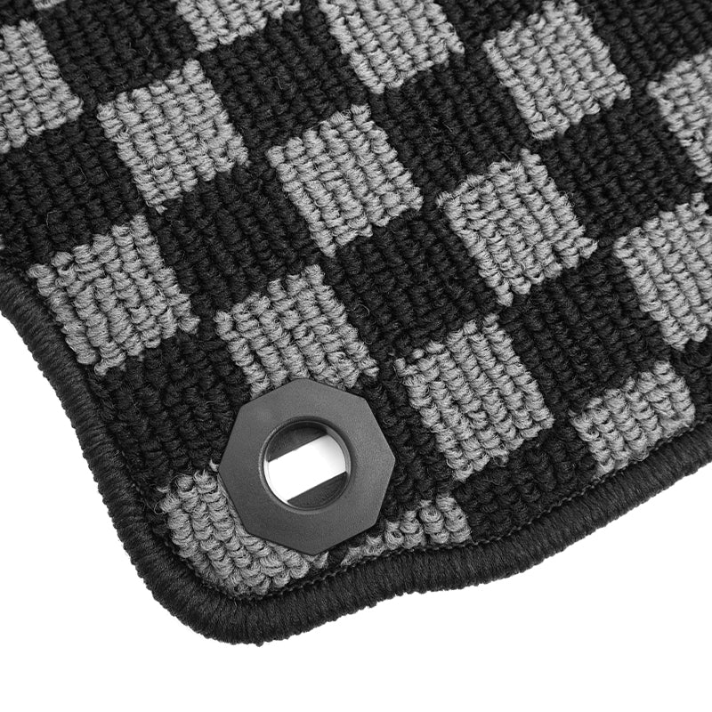 2012-2017 Toyota Camry Floor Mat Carpet Black Gray Plaid Polypropylene