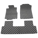 Floor Mats for Honda CR-V 2012-2016 Carpet Black Gray Plaid Polypropylene