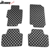 2004-2008 Acura TSX Floor Mats Carpet Black Gray Plaid Polypropylene