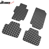 2004-2008 Acura TSX Floor Mats Carpet Black Gray Plaid Polypropylene