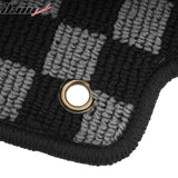 2004-2008 Acura TSX Floor Mats Carpet Black Gray Plaid Polypropylene