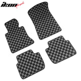 BMW 3 Series E46 2DR 4DR 1998-2006 Floor Mats Carpet Black Gray Plaid Polypropylene