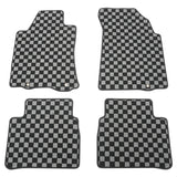 Floor Mats for Nissan Altima 2013-2018 Black Gray Plaid Polypropylene