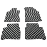 Floor Mats for Nissan Altima 2013-2018 Black Gray Plaid Polypropylene