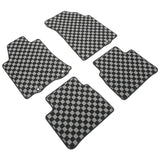 Floor Mats for Nissan Altima 2013-2018 Black Gray Plaid Polypropylene