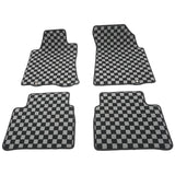 Floor Mats for Nissan Altima 2013-2018 Black Gray Plaid Polypropylene