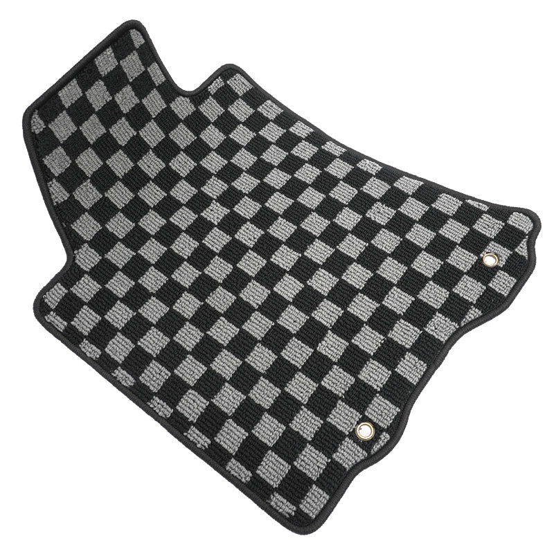 Floor Mats for Nissan Altima 2013-2018 Black Gray Plaid Polypropylene