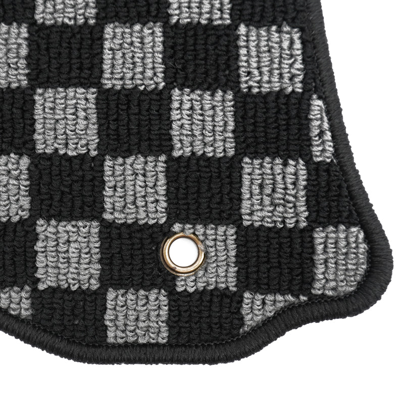 Floor Mats for Nissan Altima 2013-2018 Black Gray Plaid Polypropylene
