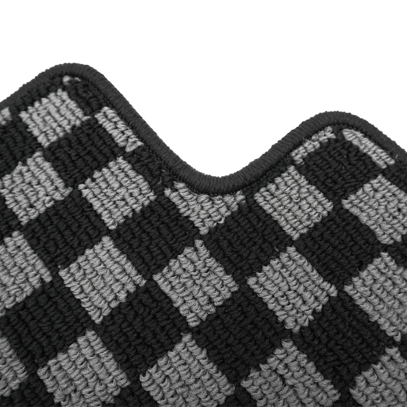 Floor Mats for Nissan Altima 2013-2018 Black Gray Plaid Polypropylene