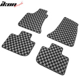 2011-2023 Dodge Charger & Chrysler 300 RWD Floor Mats Carpet Black Gray Plaid Polypropylene