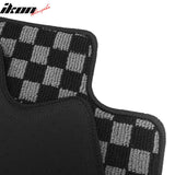 2011-2023 Dodge Charger & Chrysler 300 RWD Floor Mats Carpet Black Gray Plaid Polypropylene