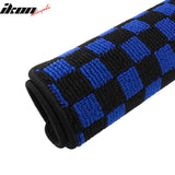 Waterproof Floor Mats for Chevrolet Cruze 2008-2015 & Cruze Limited 2016 Black Blue Plaid Checkered Carpets PP & Loop Pile Surface & TPE Backing 4PCS