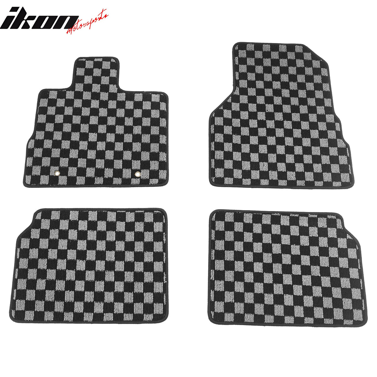 2010-2017 Chevrolet Equinox Floor Mats Carpet Black Gray Plaid Polypropylene