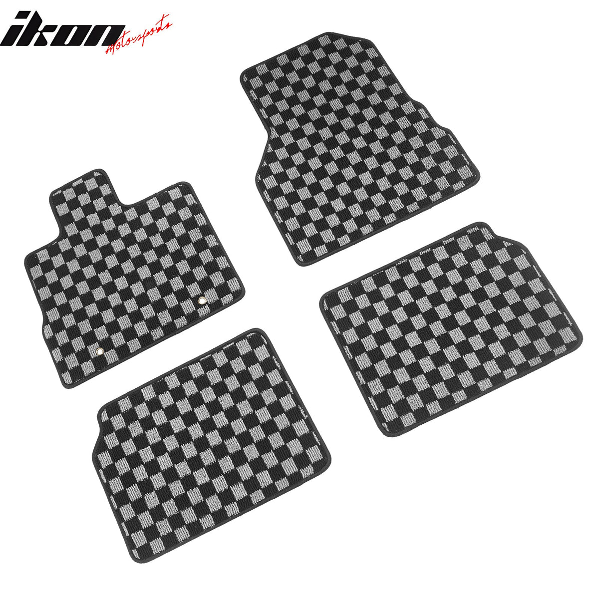 2010-2017 Chevrolet Equinox Floor Mats Carpet Black Gray Plaid Polypropylene