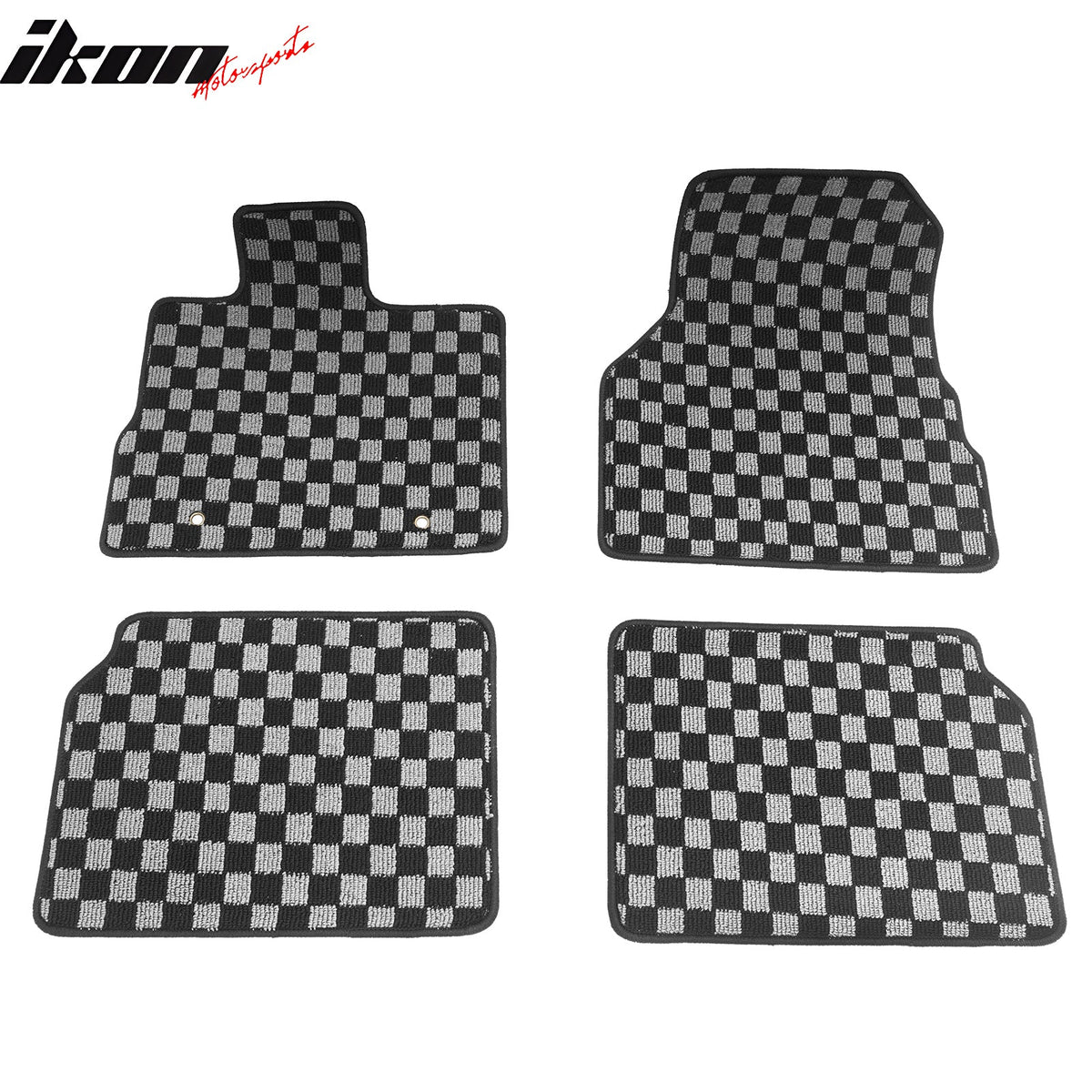 2010-2017 Chevrolet Equinox Floor Mats Carpet Black Gray Plaid Polypropylene