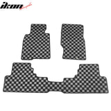 2008-2013 Infiniti G37 Coupe 2-Door 2DR Floor Mats Carpet Black Gray Plaid Polypropylene