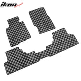 2008-2013 Infiniti G37 Coupe 2-Door 2DR Floor Mats Carpet Black Gray Plaid Polypropylene
