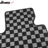2008-2013 Infiniti G37 Coupe 2-Door 2DR Floor Mats Carpet Black Gray Plaid Polypropylene