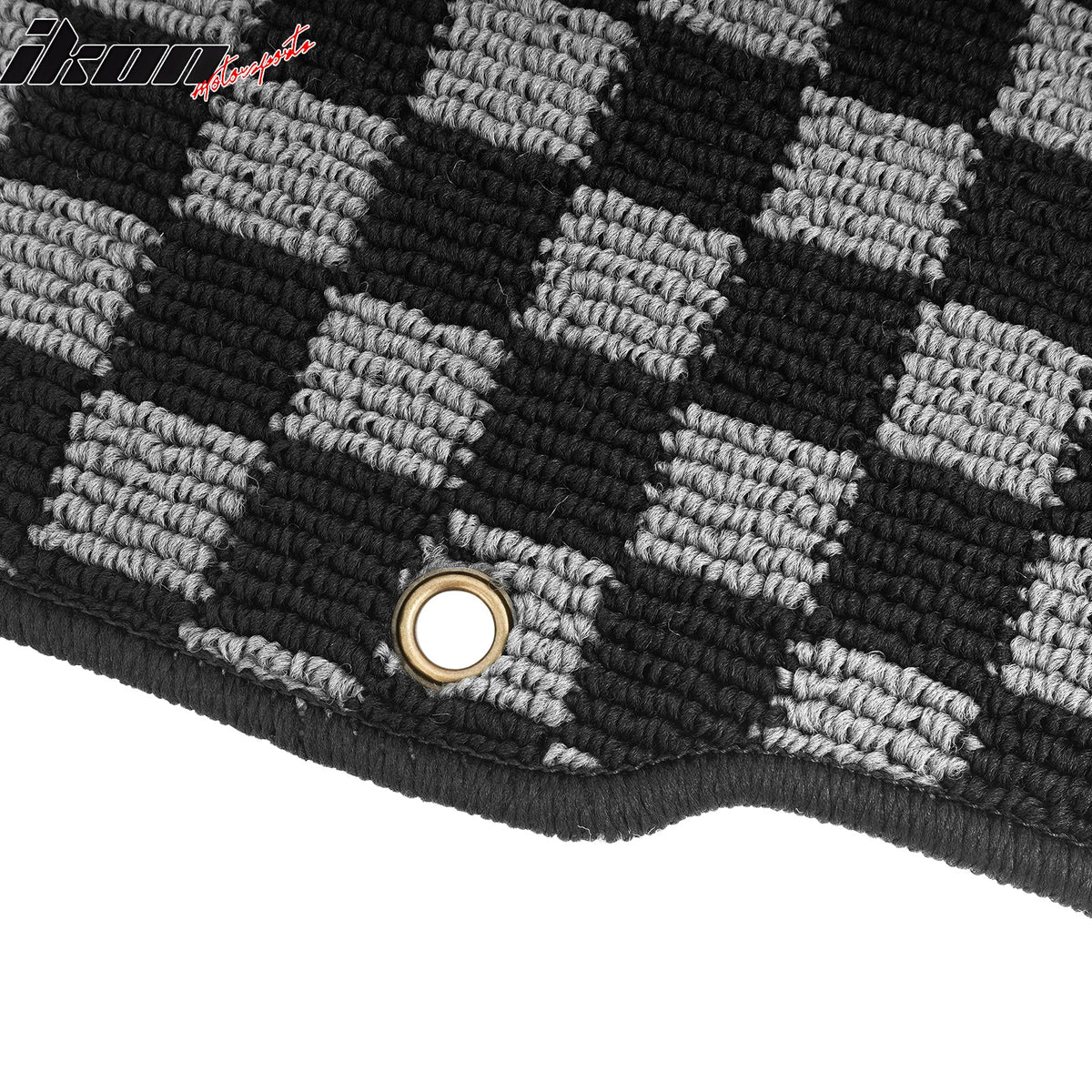 2008-2013 Infiniti G37 Coupe 2-Door 2DR Floor Mats Carpet Black Gray Plaid Polypropylene