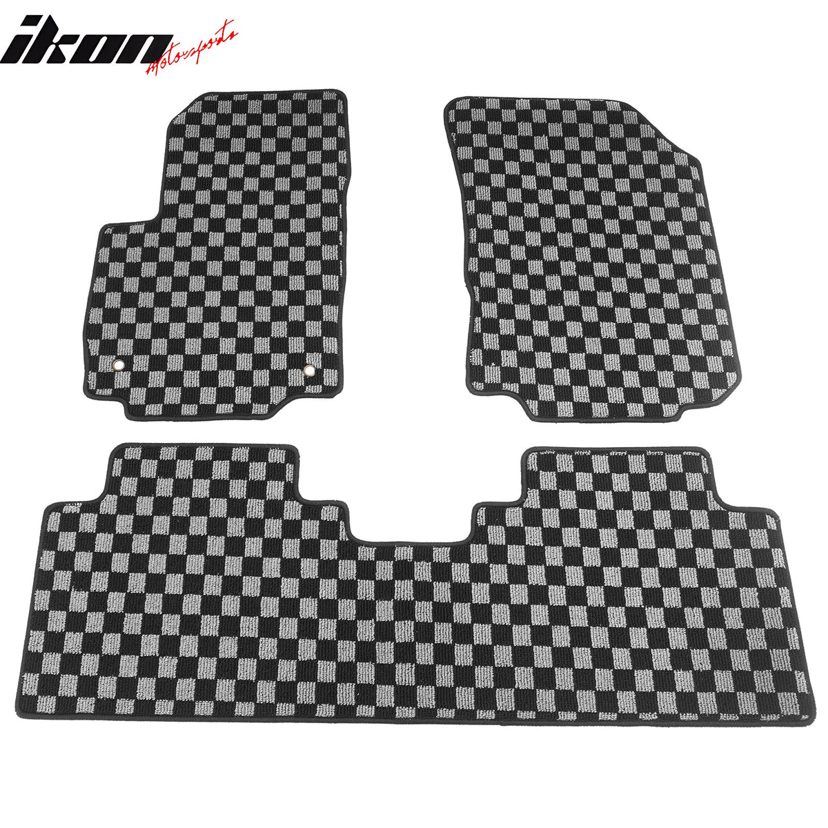 2018-2024 Chevy Equinox & GMC Terrain Floor Mats Carpet Black Gray Plaid Polypropylene