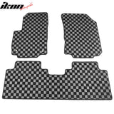 2018-2024 Chevy Equinox & GMC Terrain Floor Mats Carpet Black Gray Plaid Polypropylene