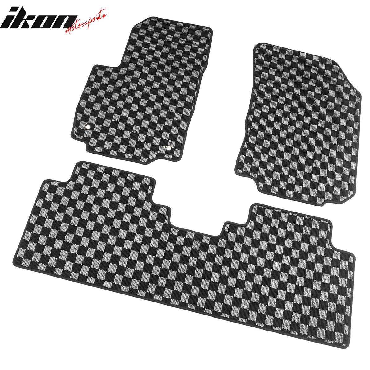 2018-2024 Chevy Equinox & GMC Terrain Floor Mats Carpet Black Gray Plaid Polypropylene