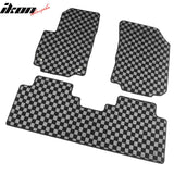 2018-2024 Chevy Equinox & GMC Terrain Floor Mats Carpet Black Gray Plaid Polypropylene